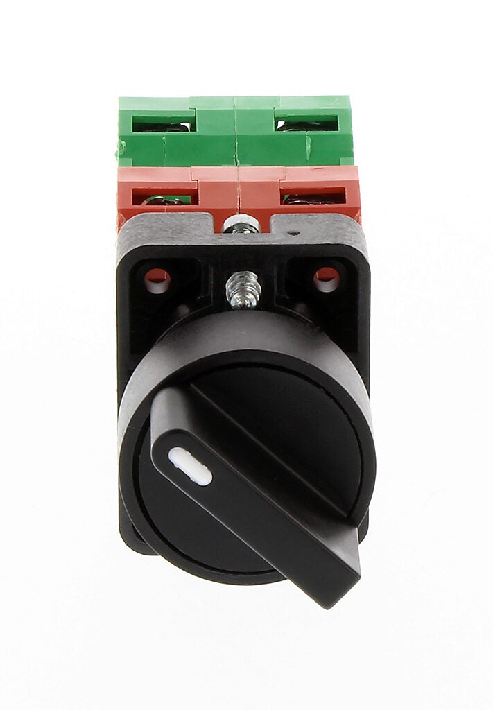Selector Switch: maintained, 22mm, 3-pos, knob operator (PN