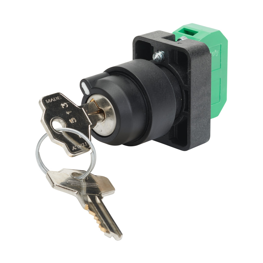 Selector Switch: maintained, 22mm, 2-pos, key operator (PN