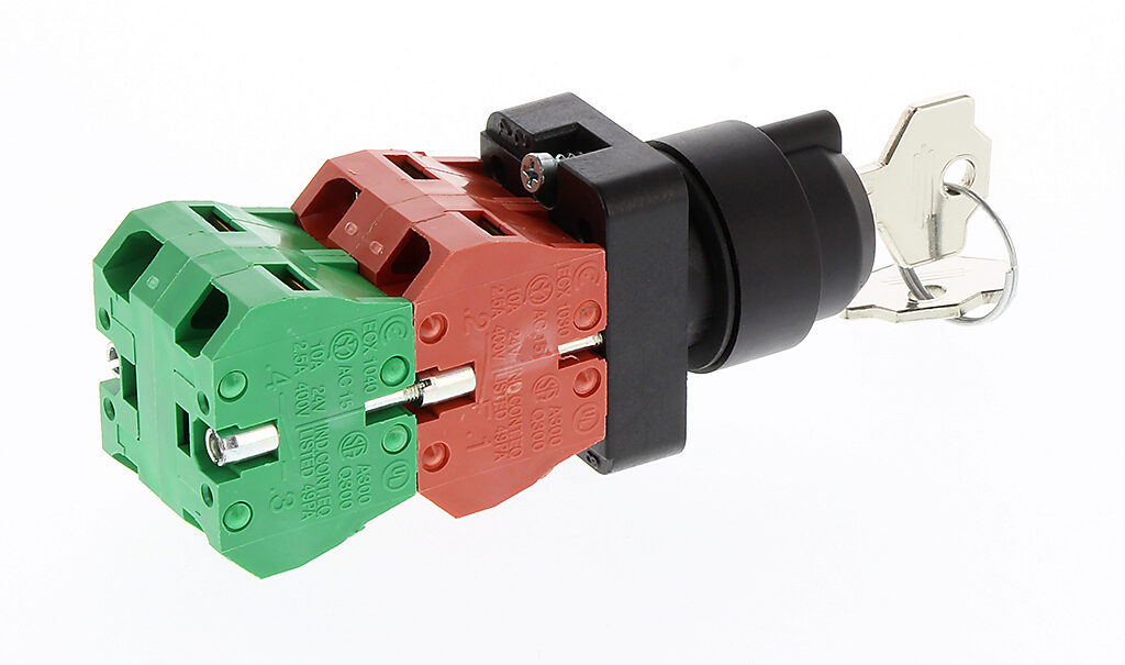 その他 job selector Selector Switch: maintained, 22mm, 3-pos, key operator (PN