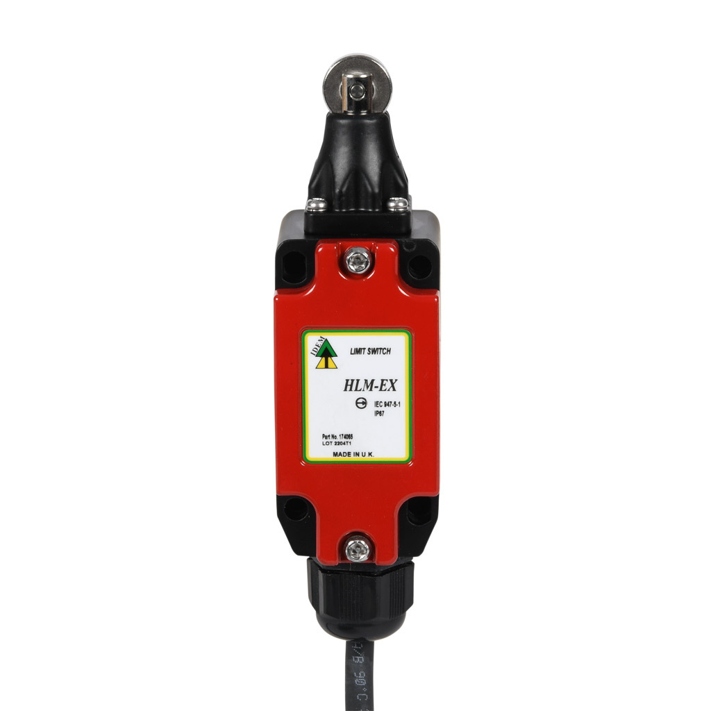 Safety Limit Switch: plunger with stainless steel roller (PN# HLM
