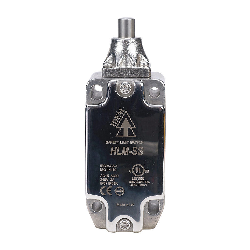 Safety Limit Switch: stainless steel plunger (PN# HLM-SS-175111