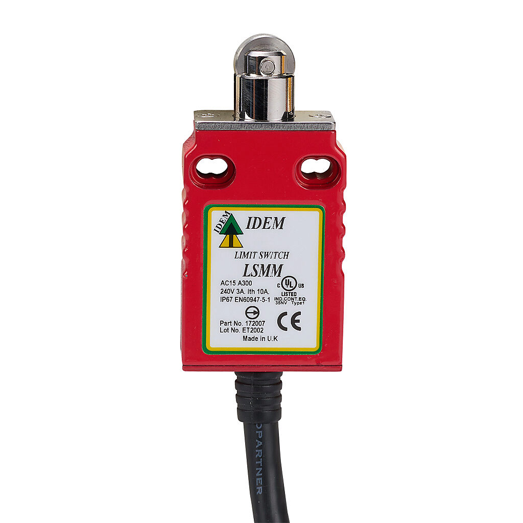 Safety Limit Switch: plunger with brass roller (PN# LSMM-172007
