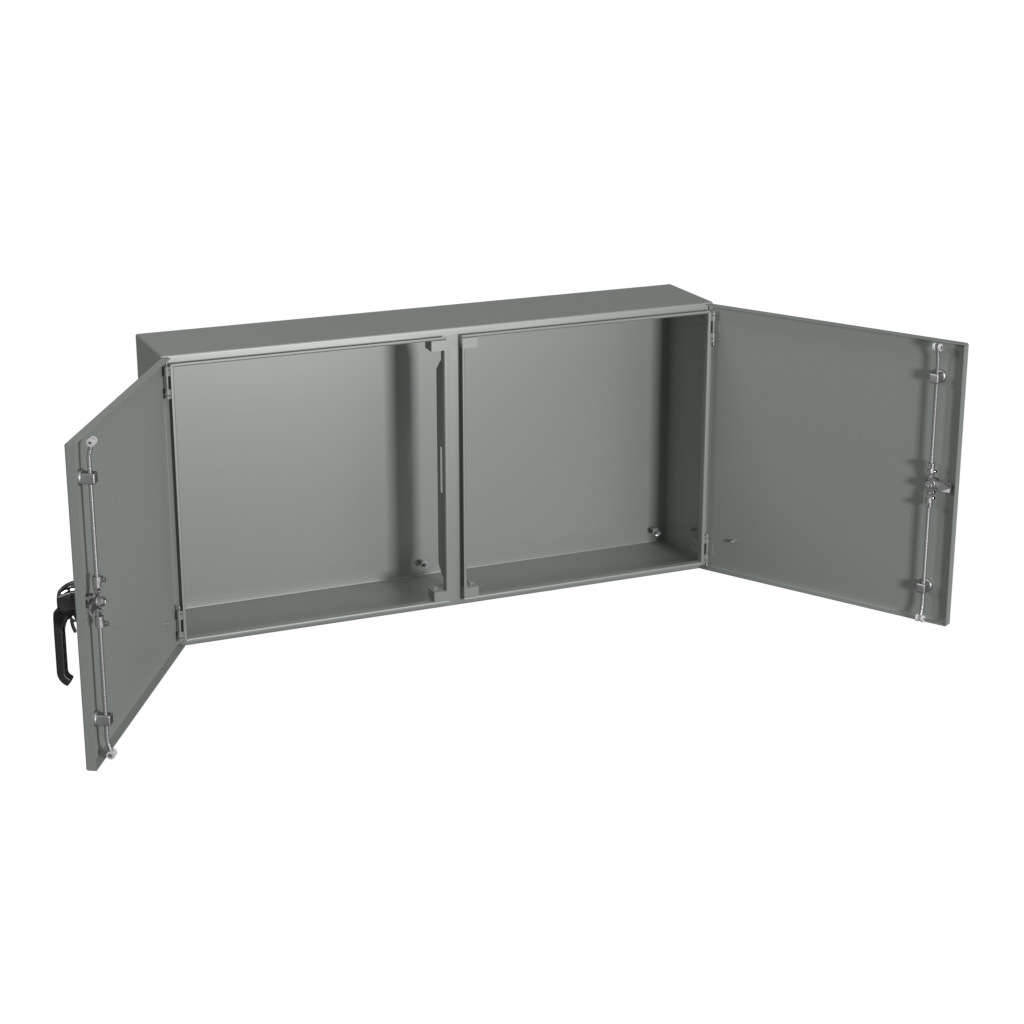 Enclosure: 24 x 42 x 8in, wall mount, carbon steel (PN