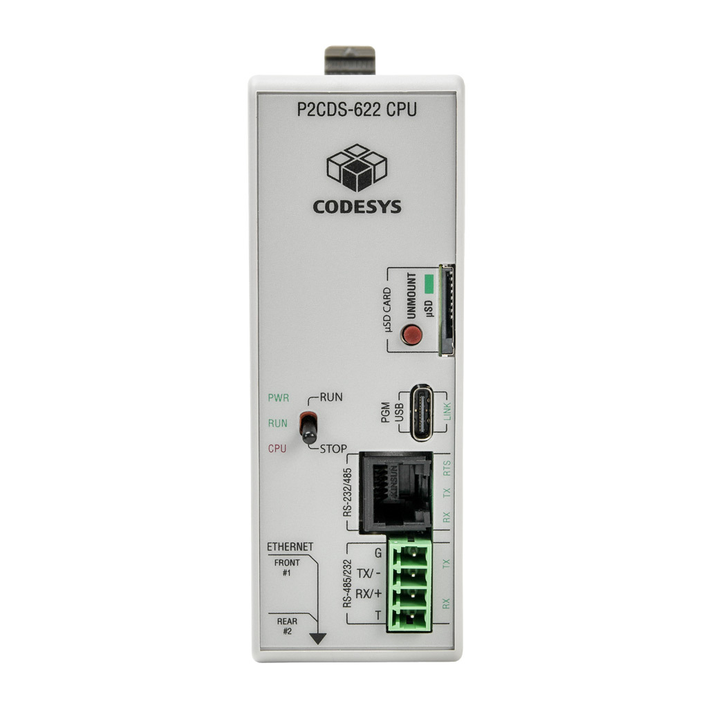 ProductivityCODESYS CPU: up to 50 MB ladder memory, Ethernet