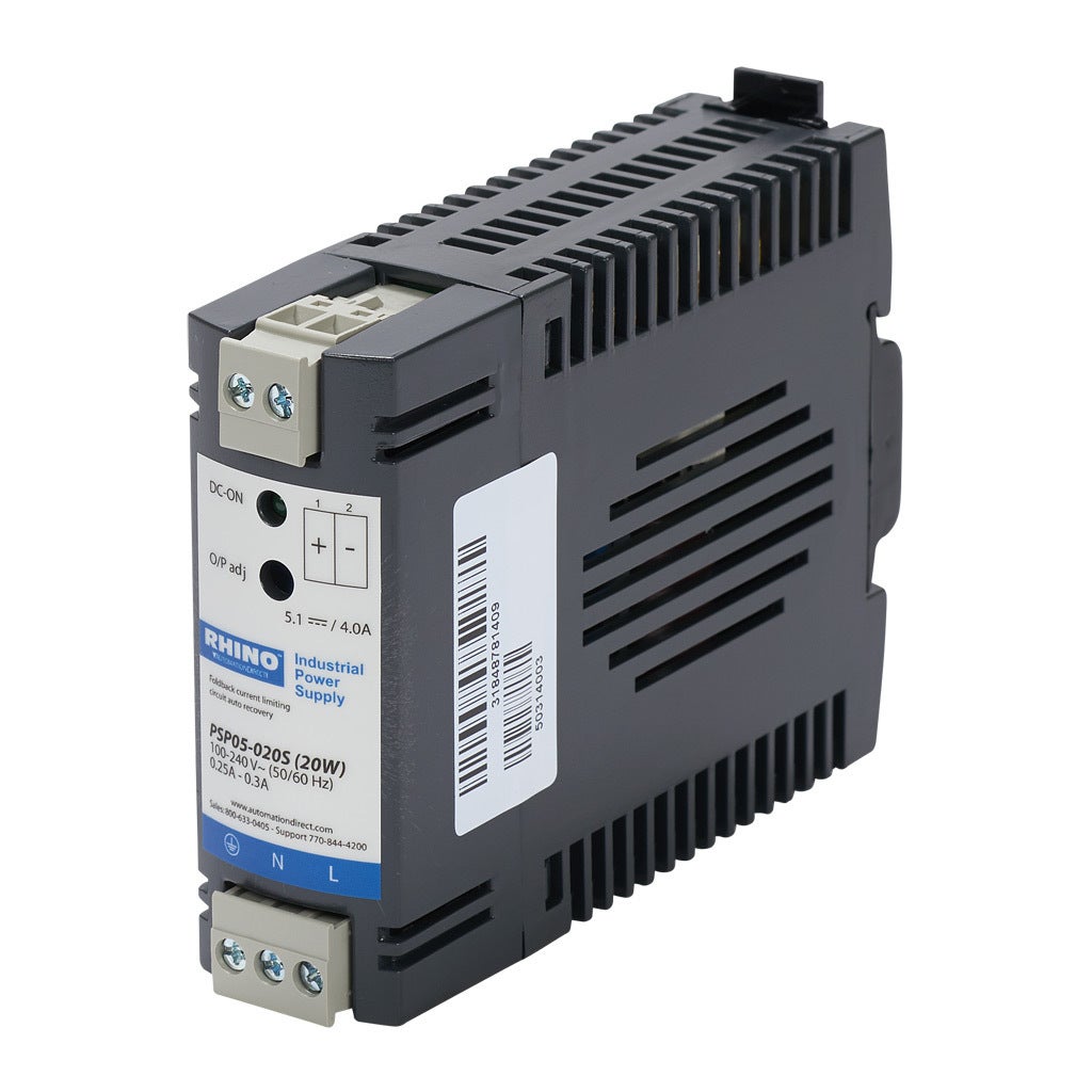 Power Supply: switching, Output: 5 VDC @ 4A/20W (adjustable) (PN