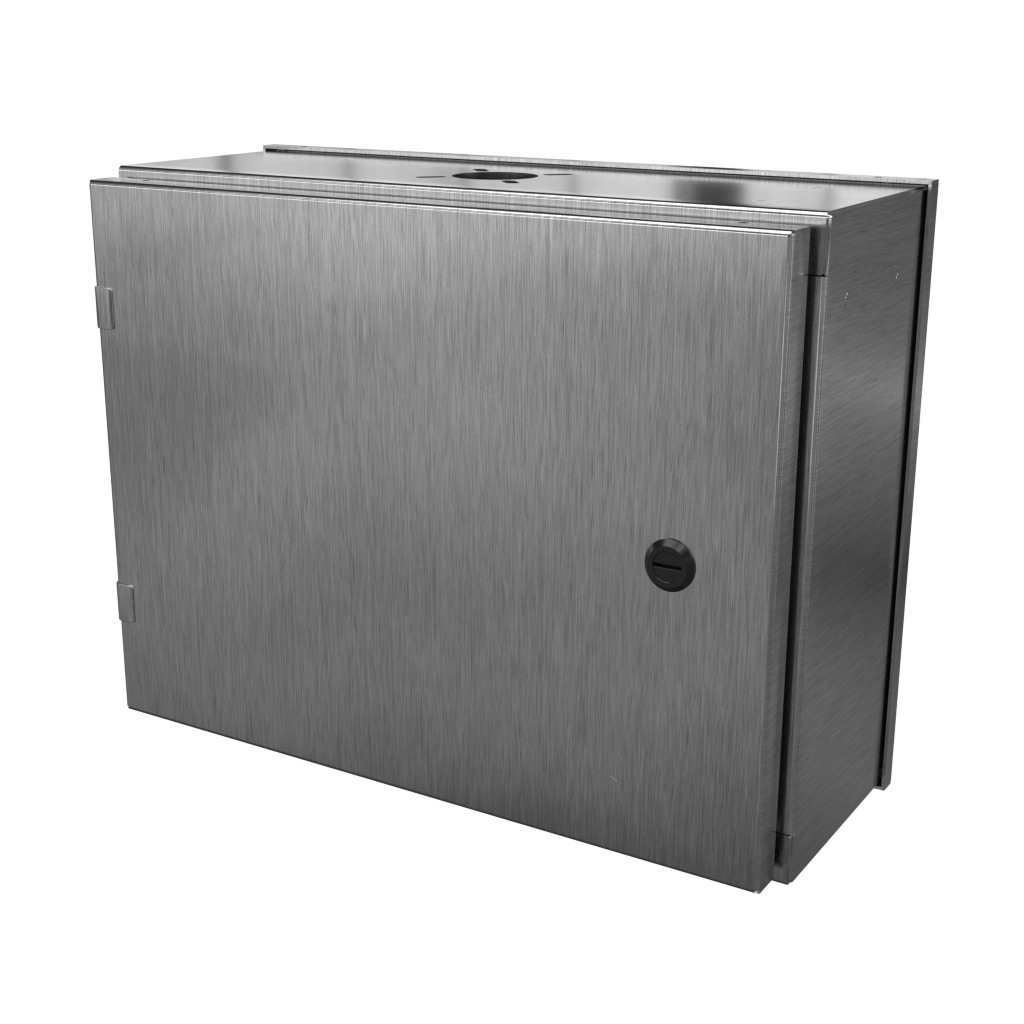 HMI Enclosure: 14 x 18 x 6in, suspension or pedestal mount, 304