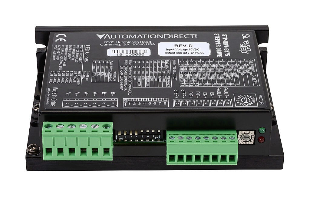 Microstepping Stepper Drive: 7.5A per phase, 2-phase output, 24-75