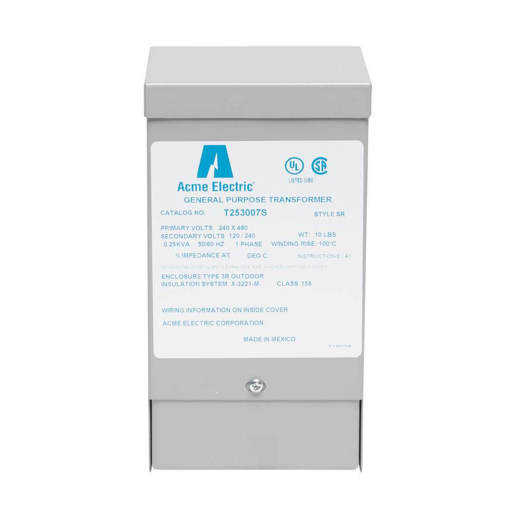 General Purpose Transformer: encapsulated core, 250 VA (PN