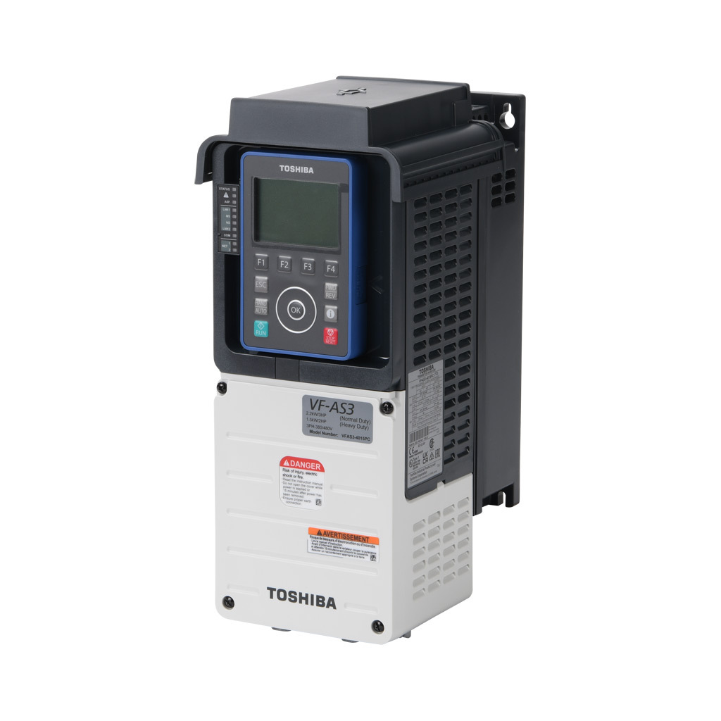 Toshiba AC High-performance Drive: 460 VAC, 2hp with 3-phase input