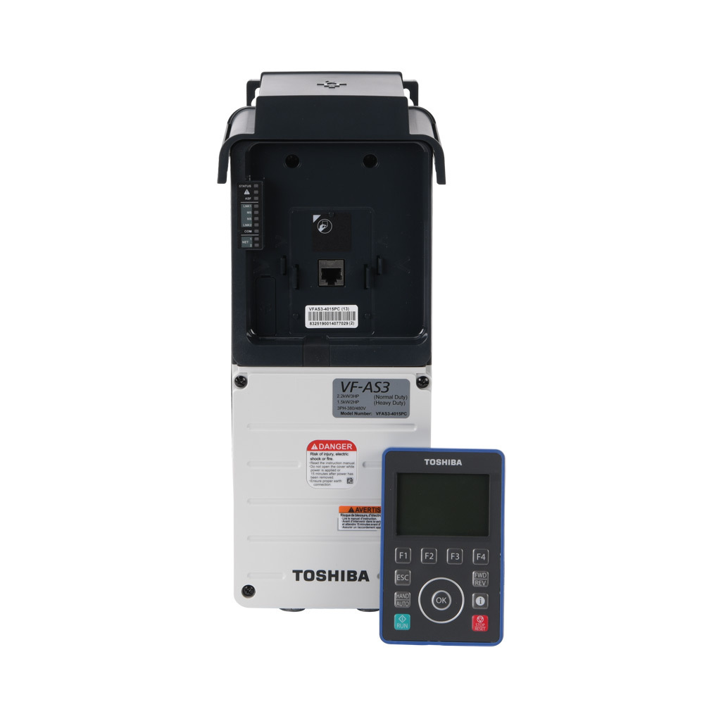 Toshiba AC High-performance Drive: 460 VAC, 2hp with 3-phase input