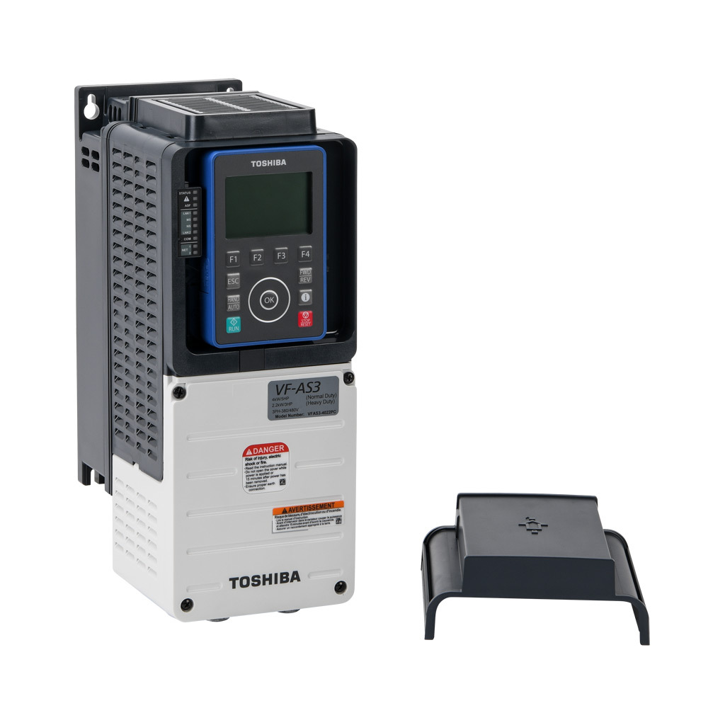 Toshiba AC High-performance Drive: 460 VAC, 3hp with 3-phase input