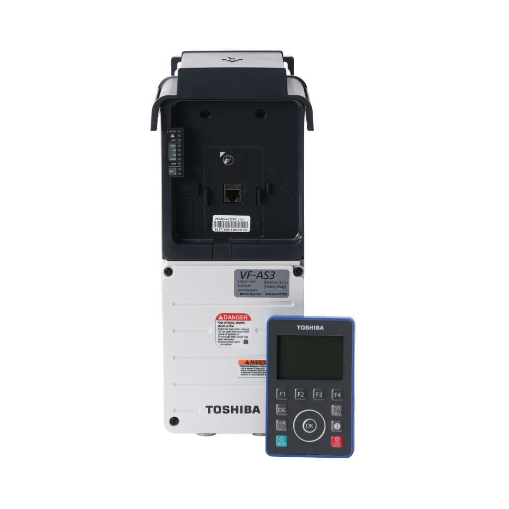 Toshiba AC High-performance Drive: 460 VAC, 5hp with 3-phase input