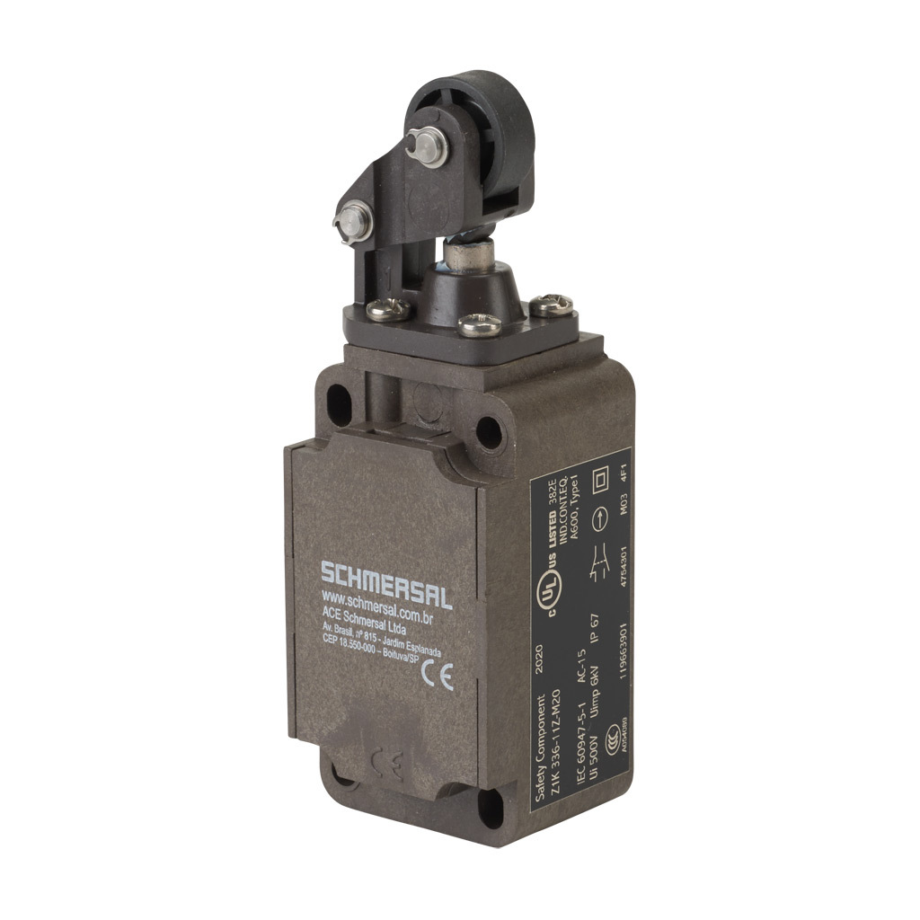 **【1111】** Limit Switch: one-way horizontal lever with plastic roller (PN