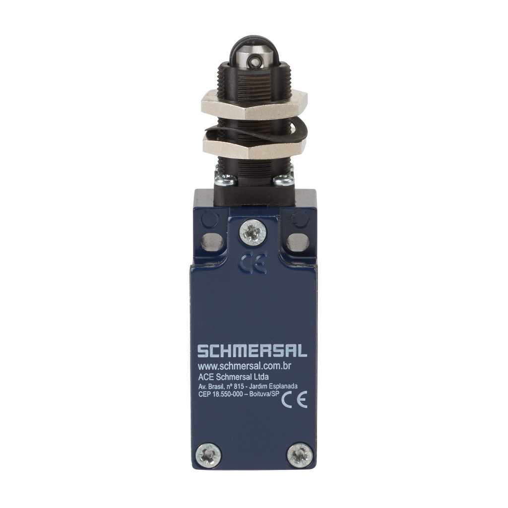 Limit Switch: metal plunger with plastic roller with fixing nuts
