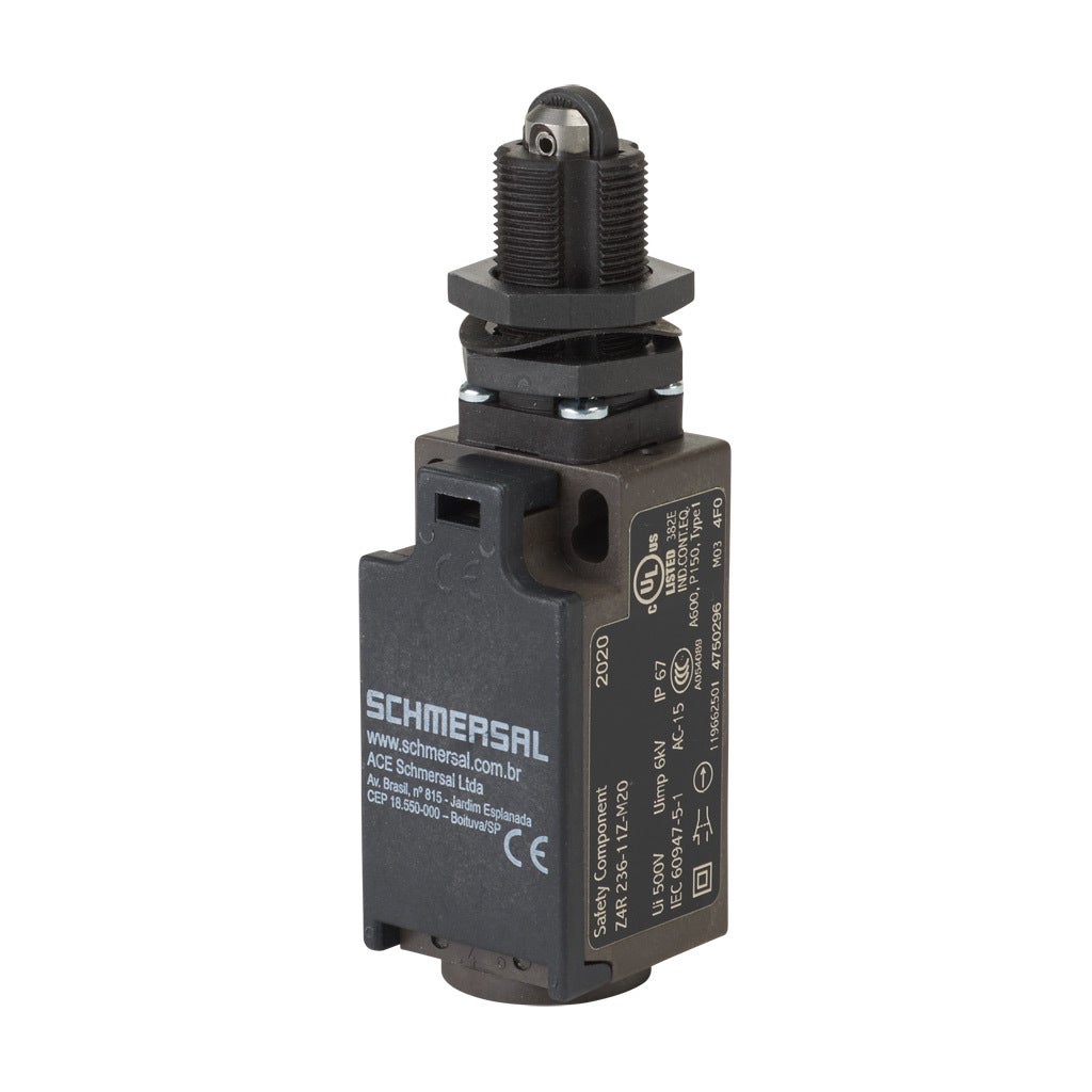 イザル Limit Switch: metal plunger with plastic roller with fixing nuts