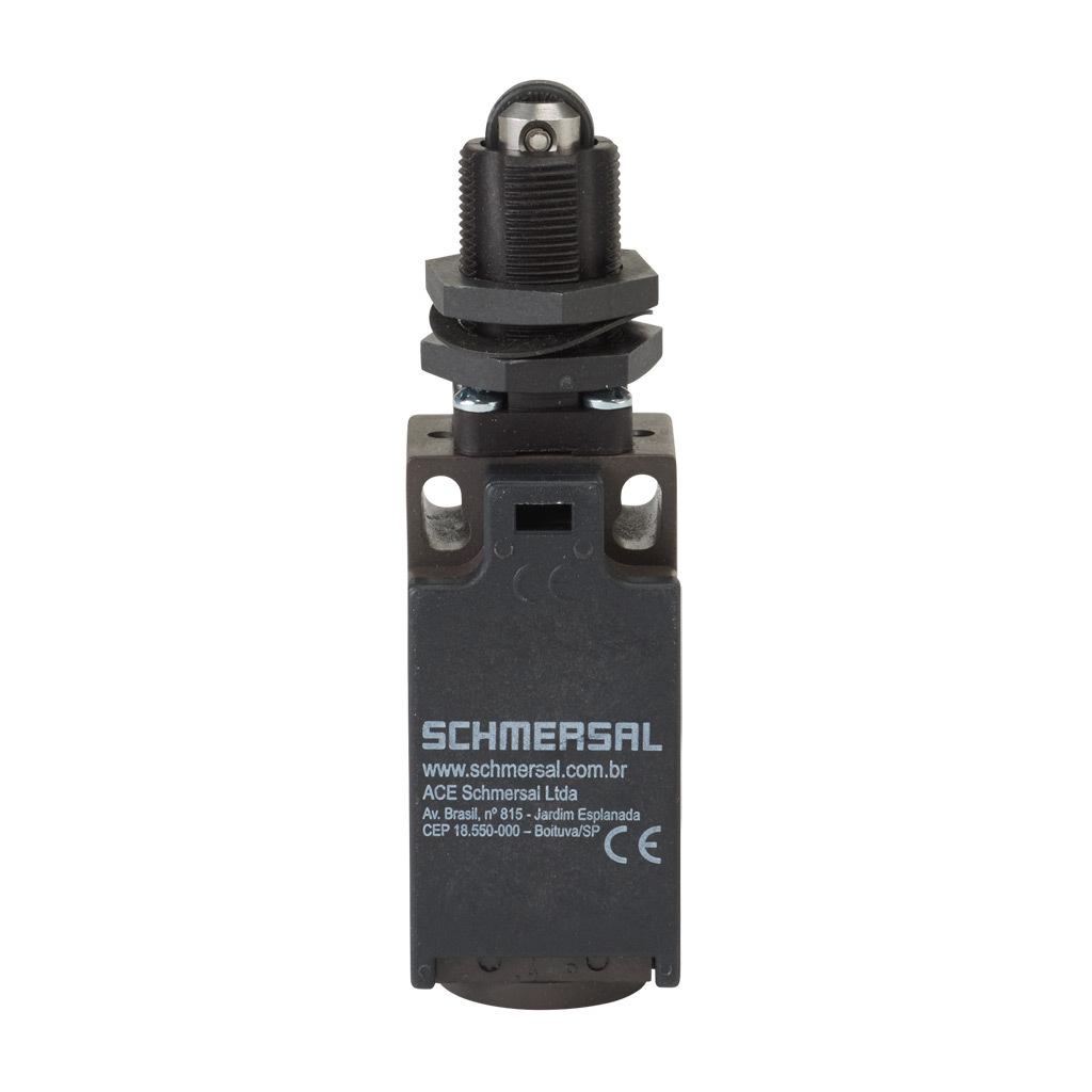 Limit Switch: metal plunger with plastic roller with fixing nuts