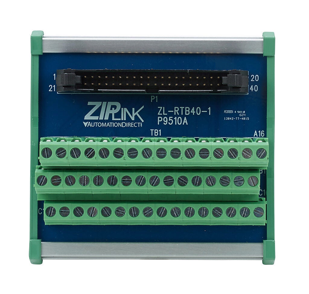 ZIPLink Reduced-width Feedthrough Module: 48-pole (PN# ZL-RTB40-1