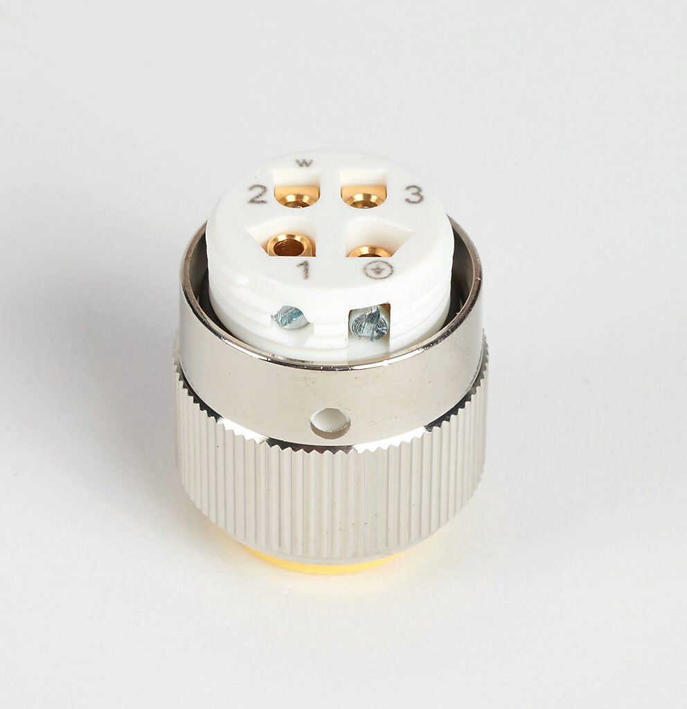 Connector: 7/8in - 16 UN2 thread nut 4-pin male axial, 22-14 AWG