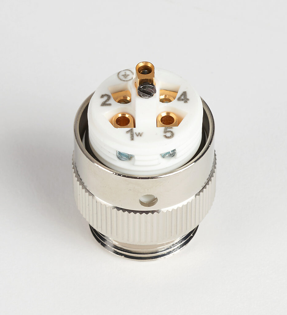 Connector: 7/8in - 16 UN2 thread barrel 6-pin male axial, 22-16
