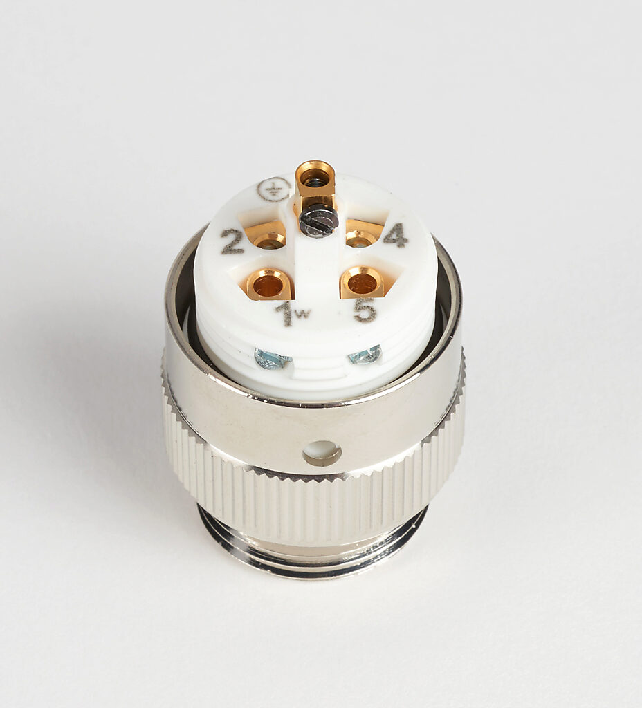 Connector: 7/8in - 16 UN2 thread barrel 6-pin male axial, 22-16