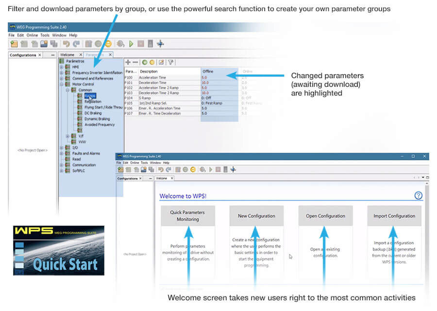 Weg programming software