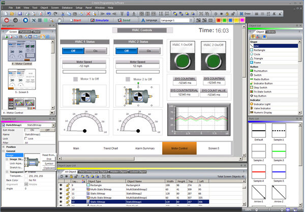 C-more Software Screen