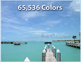 Touch panel with 65,536 color display