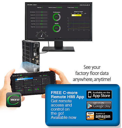 factory data displayed on phone through app
