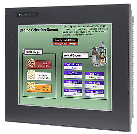 C-More Recipe Selection Screen