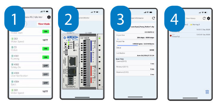 CLICK Remote PLC Mobile App Steps 1-4