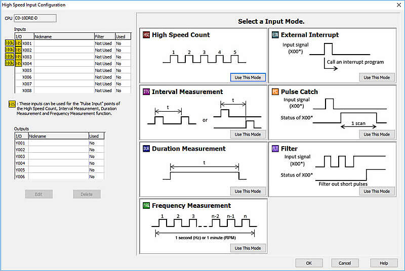 High Speed Counting and Timing on Ethernet CPU models with DC Inputs