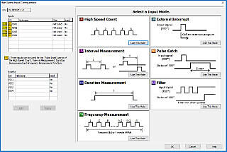 High-speed input config