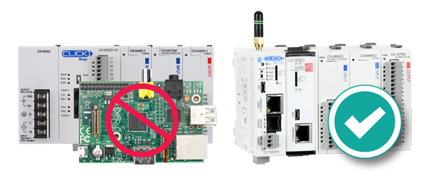 click with and without nodered comparison